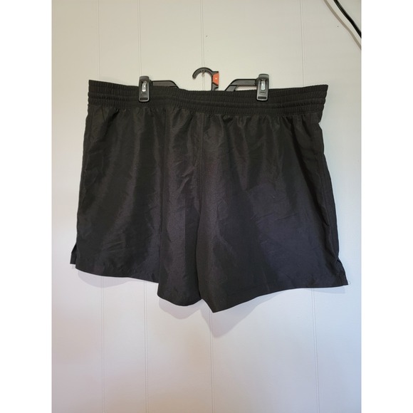 Kona Sol Women's 1X Black Nylon Drawstring Quik Dry Brief-Free Board Swim Shorts - Picture 3 of 6